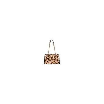 Horse Hair Leather Chain Shoulder Handbags Leopard - print , Ladies Shoulder bag