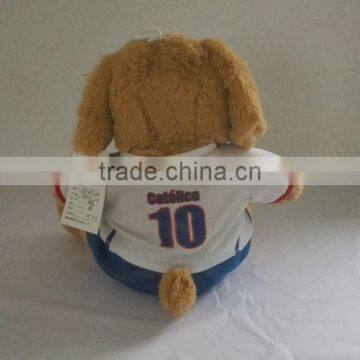 Sitting Design Brown Color Plush Lion Toys With T-shirt and Custom Logo Printing photo-4