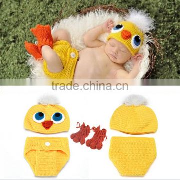 Baby Girls Toddler Infant Romper Jumpsuit Hat Shoes Set Photo Prop Outfits Clothes Duckling