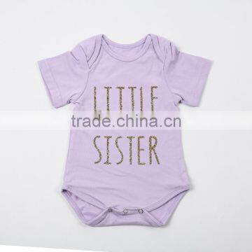 Summer 13 Colors Solid Color Gold Stamp Letters Designs Toddler Rompers For 0-24 Months In Stock photo-4