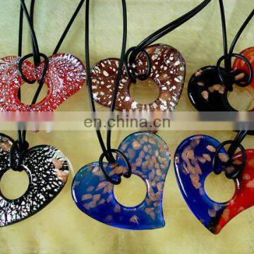 Handmade Murano Glass Heart Pendant Necklace CTN1108-2