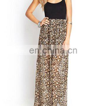 CHEFON Ladies animal print maxi dress