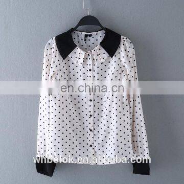 new arrival women clothing chiffon blouse long sleeves summer blouse plus size shirts