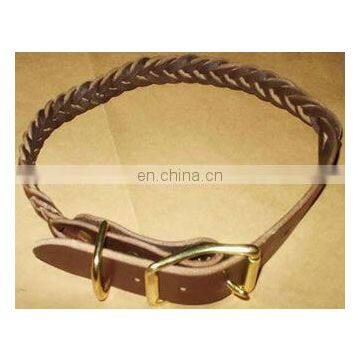 Leather braided Dog collars