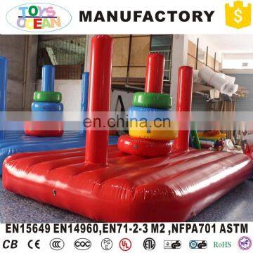 Outdoor inflatable ring toss game for kids for summer party beach play