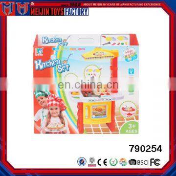 Kitchen Plastic Tableware Toys For Children's Games with light and music