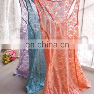 2015 new arrival lace tank top,new fashion tops,soft top