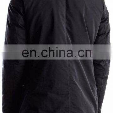 Long Reversible Black Single Breast Down Jacket With Contrast Grey Reverse for Men photo-2