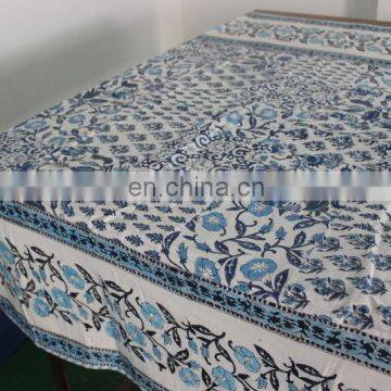 Single Size Table Cover Hand Block Print Bed Sheet, 6 Seater Table Cover Cotton photo-3