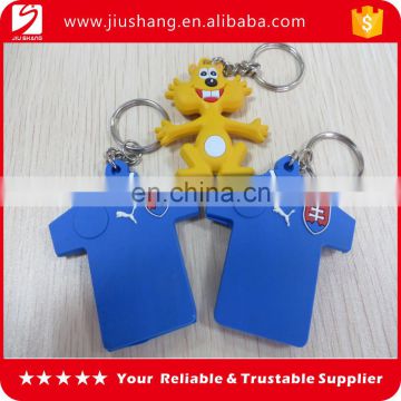 2016 custom design pvc keyring with embossed and printing logo wholesales