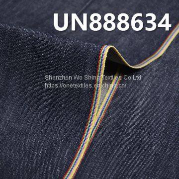 UN888634 Хлопковый эластановый полосатый джинсовый ткань двустворчатая