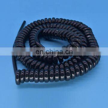 Elastomeric power cables spring cable coiled cable