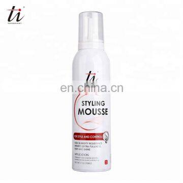 Hot-Selling Aerosol Styling Spray Mousse, "Ti" Professional Hair Curl Mousse for Home, Salon Nutritive Hair Styling Mousse