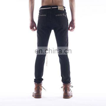 DiZNEW Wholesale Mens Slim Fit Skinny Pant Cotton Black Denim Fabric Man Jean photo-4