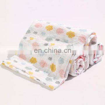 2020 Wholesale Factory Price Drop Shipping Cotton and Bamboo Fabric Two Layers Plain Color Simple Baby Summer Swaddle Blanket photo-5