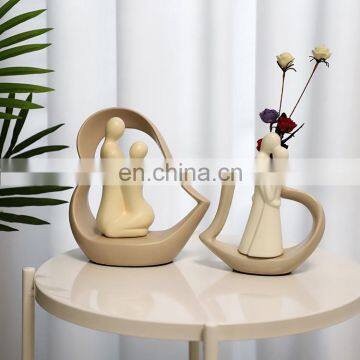 Modern creative design ceramic ornaments porcelain home wedding decoration accessory for gift