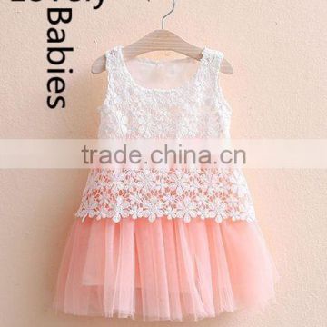 Children clothing 2016 fashion baby girl cotton lace frill tutu dress