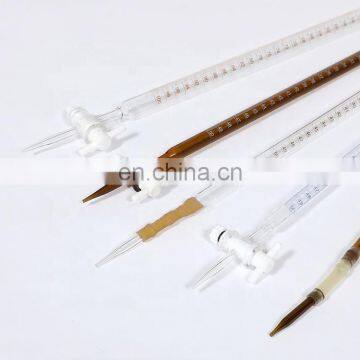 Customized lab 10ml 25ml 50ml 100ml acid base glass burette