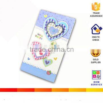 2016 hot wholesale 3d heart shape wedding/anniversary /love handmade greeting card