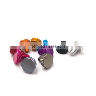 Anodized aluminum screw m3 knurled thumb screw diamond thumb screw