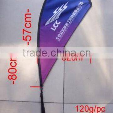 Mini teardrop flag for car window