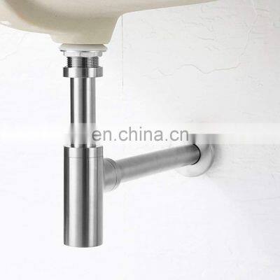 Chrome P-TRAP Brass Basin Sink Waste Trap Drain Kit photo-4