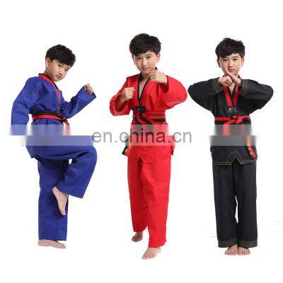 Adult Children's Taekwondo Clothing WTF Karate Judo Training Portable student Long Sleeve TKD Costumes