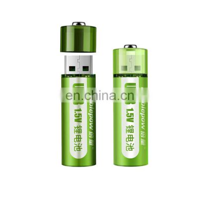 Hot Selling 1.5v Lithium Battery Usb Rechargeable 1800mWh aa Usb Charging Li-ion Battery