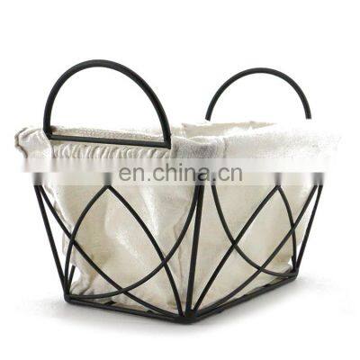 wholesale large cloth metal toys storage basket wire baskets with handles