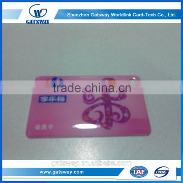 High Quality Customized Plastic Hanging Card