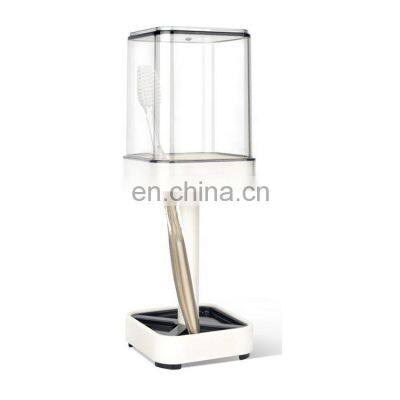 Portable Plastic Travel Toothpaste Dispenser and Toothbrush Holder with Cup