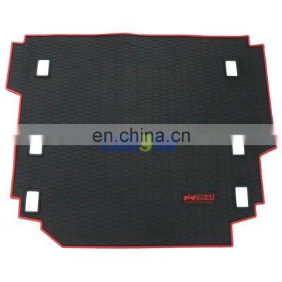 For Jeep JL  for for wrangler 2018+ Lantsun JL1058 Environmentally Tail box mat 4 doors Red edge  High quality and low price