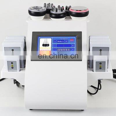 2022Best selling 6 in 1 40K cavitation for spa salon RF bady shaping weight loss slimming vacuum machine