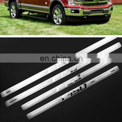 Car Setup Accessories Stainless Steel Door Sill Scuff Plate Cover For Ford F-150 F150 2018-2021