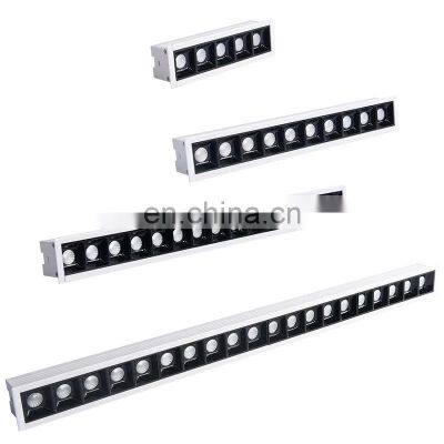 Aluminum Fixture Black Downlight Indoor SMD Ceiling Spot Light LED Recessed Linear Down Light