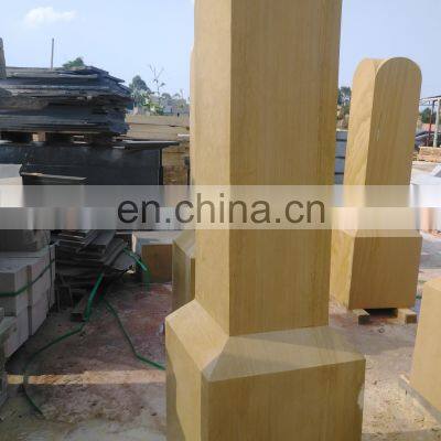 Hot Sale Stone Door Pier Sandstone Door Pier for Decoration photo-4