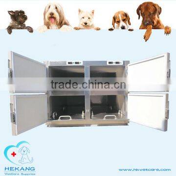 stainless veterinary four door mortuary freezer