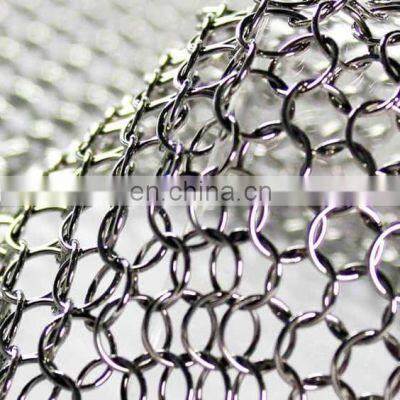 Color decorative curtain fence chain mail scrubber ring mesh