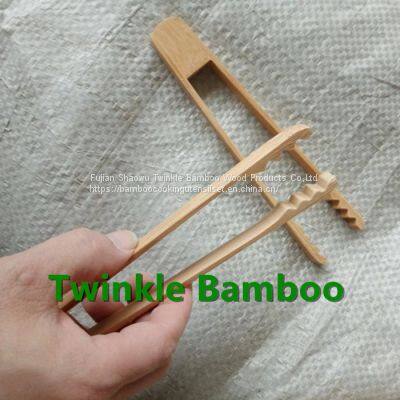 Bamboo toaster tong bambu ice tong sale bamboo tongs wholesale from China