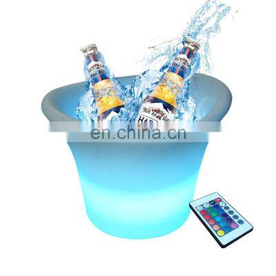 Cheap Portable RGB Color Change Battery Control Drink Barware KTV Bars Wine Champagne Beer Cooler