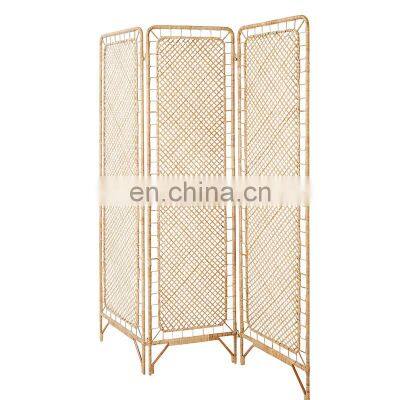 New Unique Rattan cane screen, Best Price 3 panel cane partition foldable rattan room divider, Vietnam Manufacturer