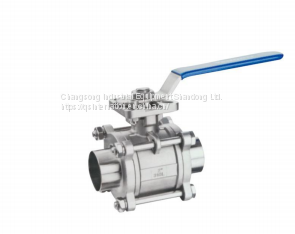 3 Piece High Profile Platform High grade sanitory Ball valve ISO