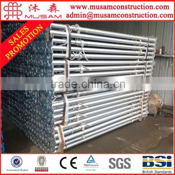 Heavy duty adjustable steel prop scaffold for construction support