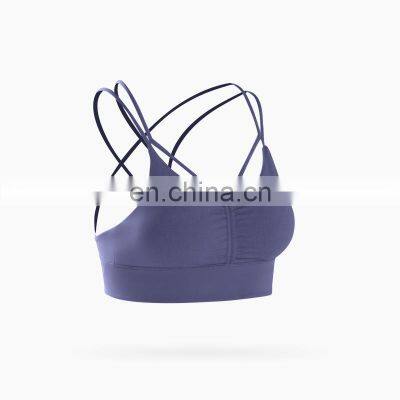 Sexy Beauty Back Sports Bra Female Fitness Running Vest Shockproof Bra Cross Spaghetti Straps Lulu Yoga Clothes photo-5