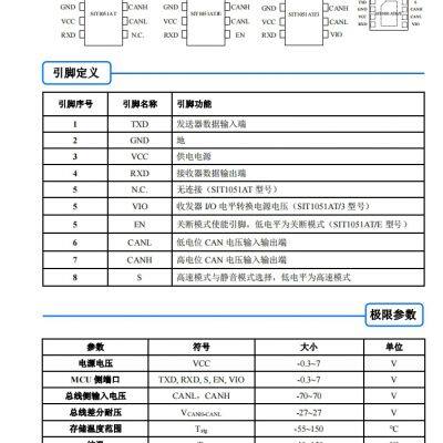 SIT1051AT/3 SOP-8 CAN Transceiver SIT (Xinlite) Brand New Original Equipment photo-2