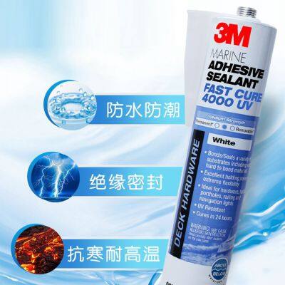 3M Sealant 4000uv Marine Silicone Salt Water Resistant Seawater Sealing Fiberglass Deck Hull Yacht Bonding photo-3