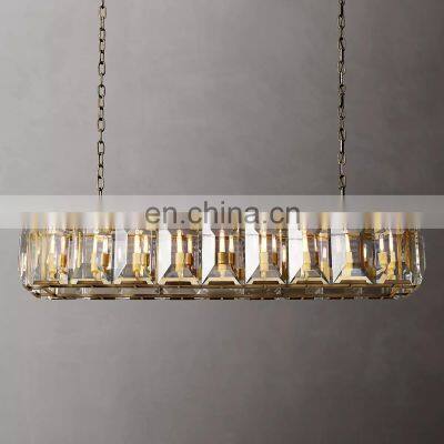 Modern Luxury Rectangular Industrial Harlow alabaster Chandelier For Living Hotel Ceiling Calcite  Home Decor Lighting  Hang