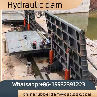 Hydraulic lifting steel dam gate hydraulic dam price