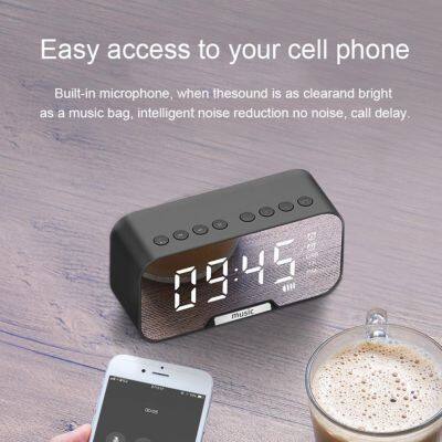 All New Clock Wireless Speaker High Definition Mirror Portable Waterproof Smart Mini Speaker photo-3