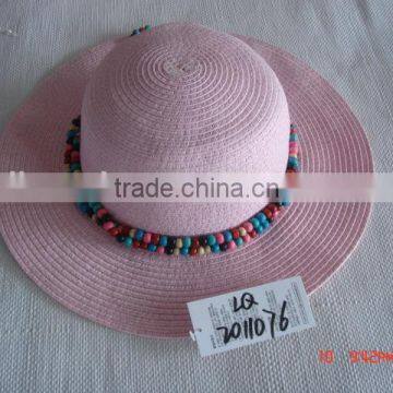 Character Style and Female Gender Sun Beach Wide Brim Straw Visor Hat Cap